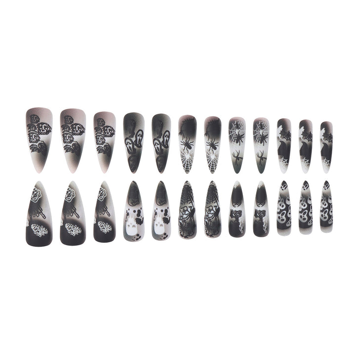 Artistic Halloween-Themed Stiletto Nail Art Kalsten