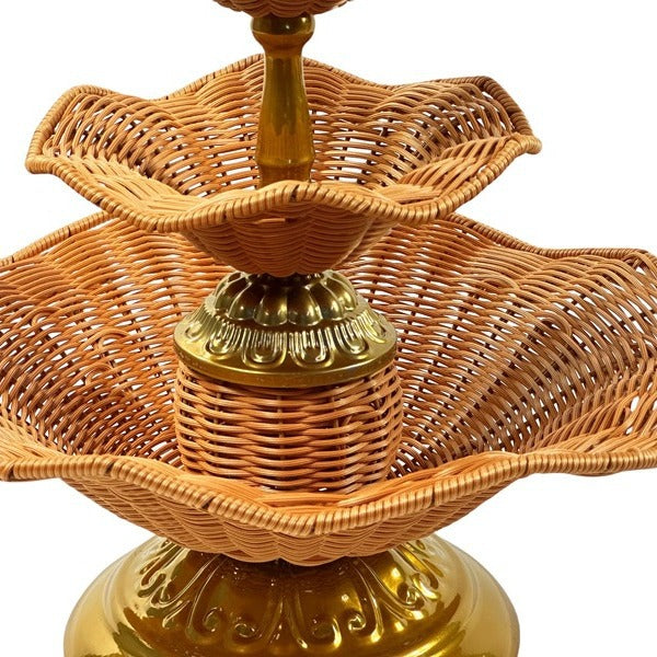 Women's elegant tray stand made of woven material Kalsten