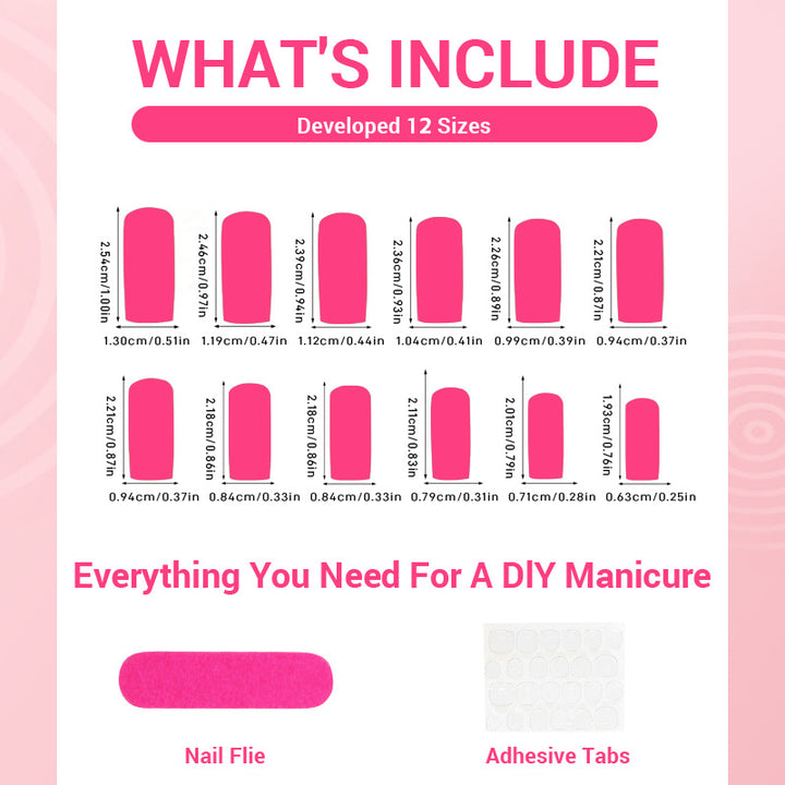 Artistic Floral Press-On Nail Art Set