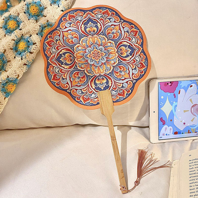 Handcrafted Fan Made of Bamboo and Paper Kalsten