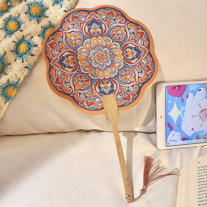 Handcrafted Fan Made of Bamboo and Paper Kalsten