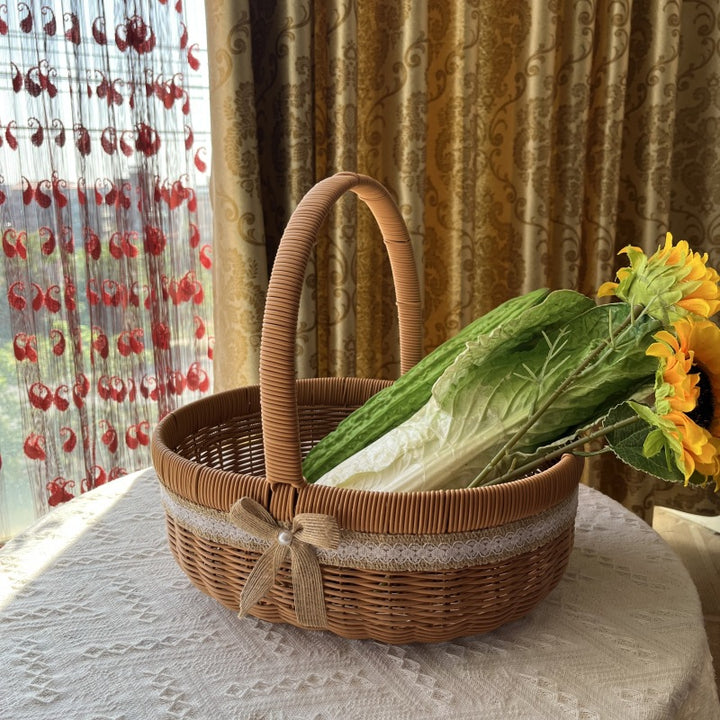 Elegant Woven Picnic Basket Kalsten