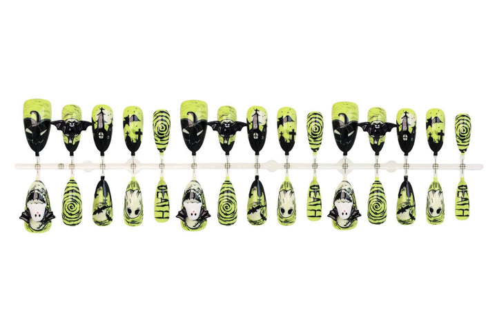 Halloween Artificial Nail Set with Creepy Designs Kalsten