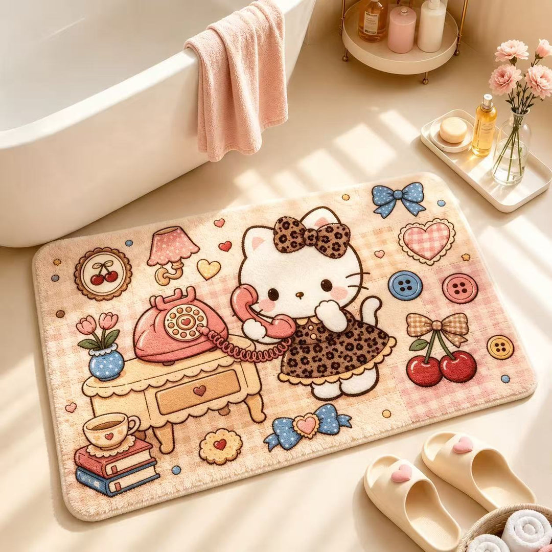 Cute Cartoon-Themed Bathroom Mat