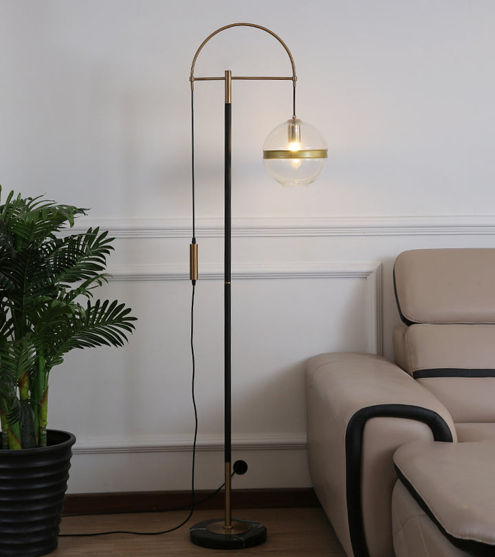 Modern Minimalist Floor Lamp with Globe Shade