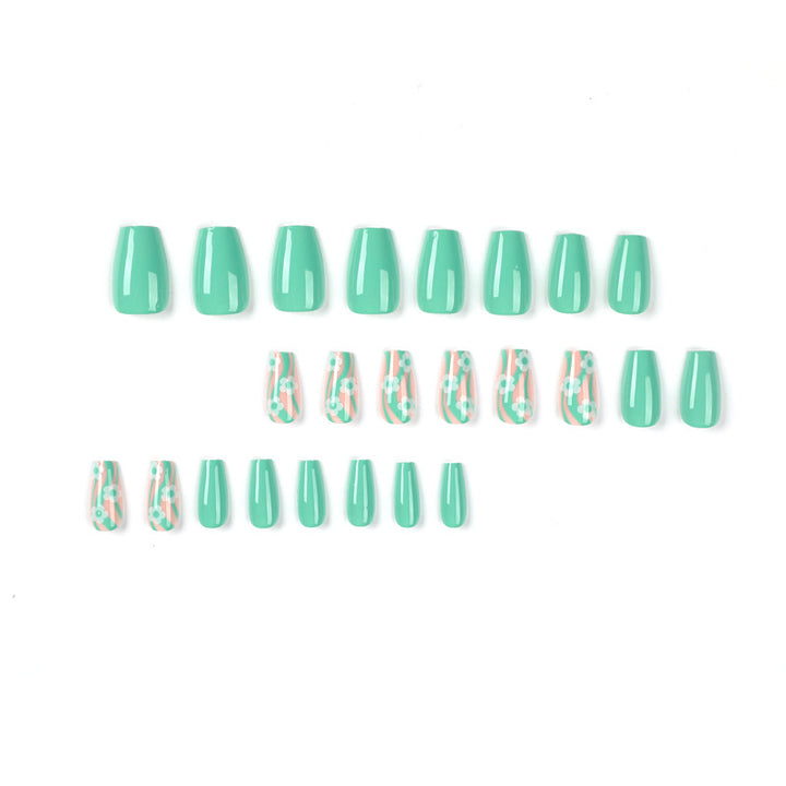 Artistic Nail Extensions in a Modern Floral Design Kalsten