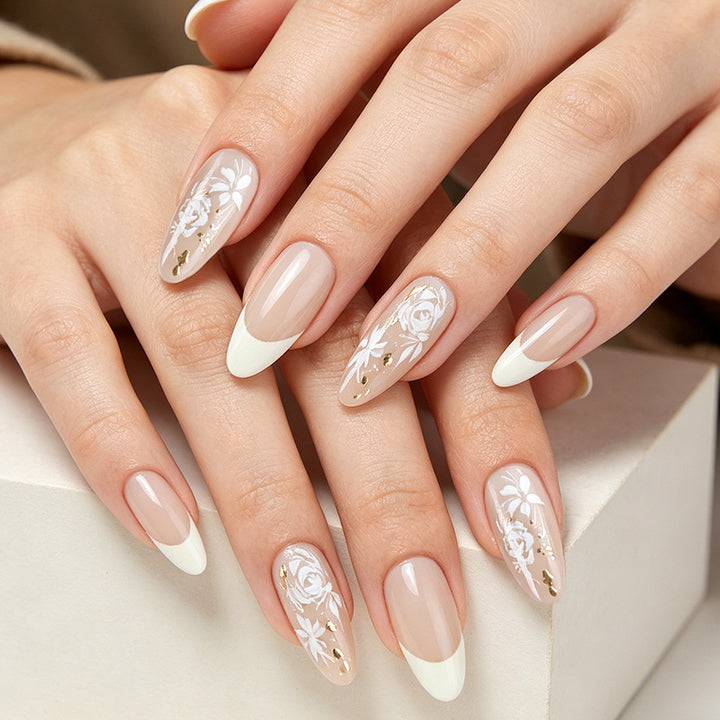 Elegant Floral Gel Nail Art Set Kalsten