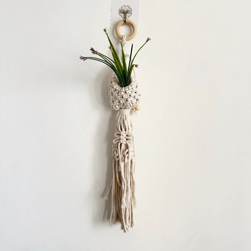 Macrame Plant Hanger with Decorative Tassels Kalsten