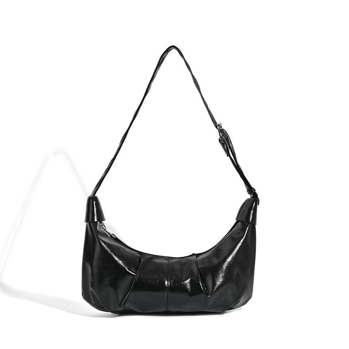 Elegant Pleated Leather Shoulder Bag