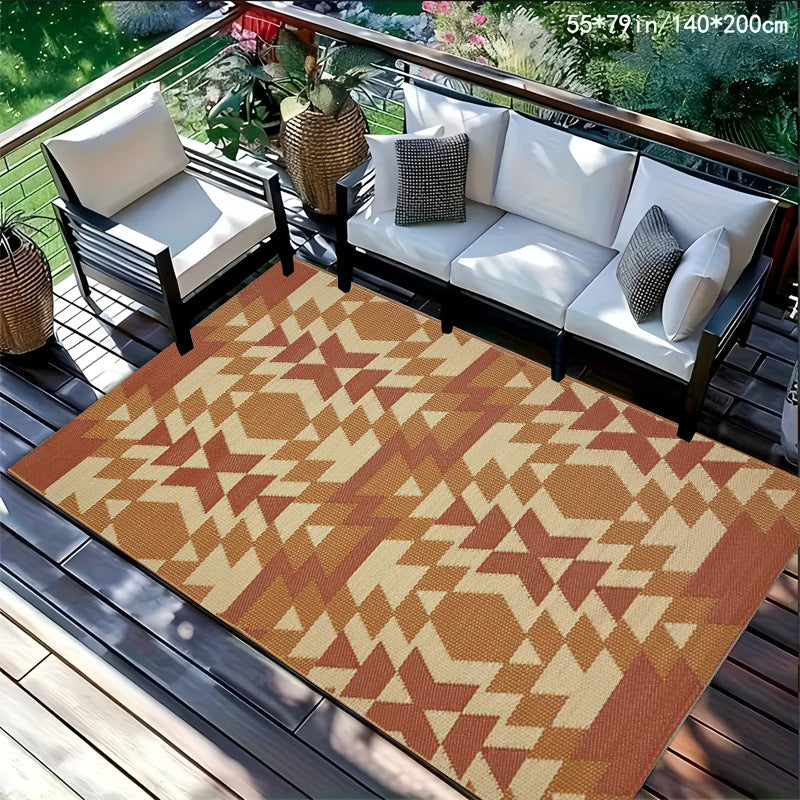 Outdoor Checkerboard Area Rug