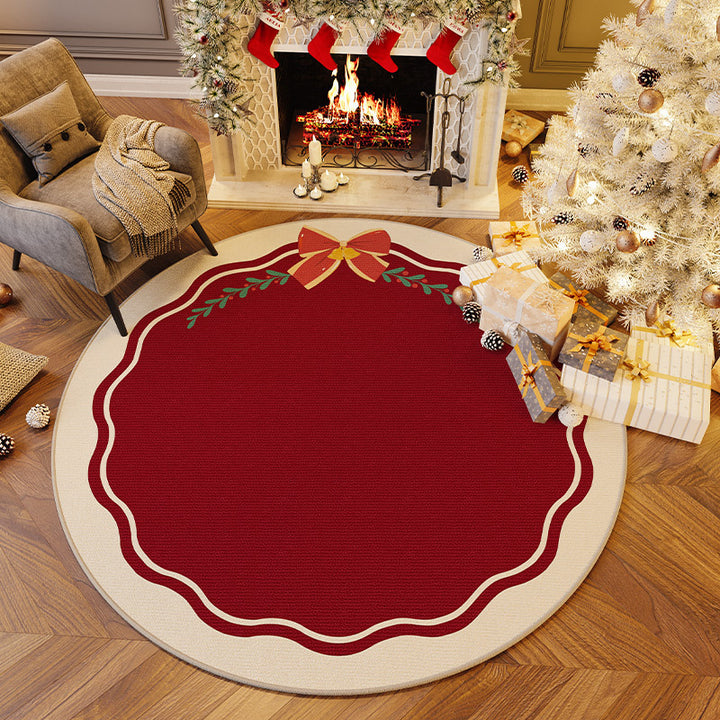 Christmas-Themed Round Area Rug