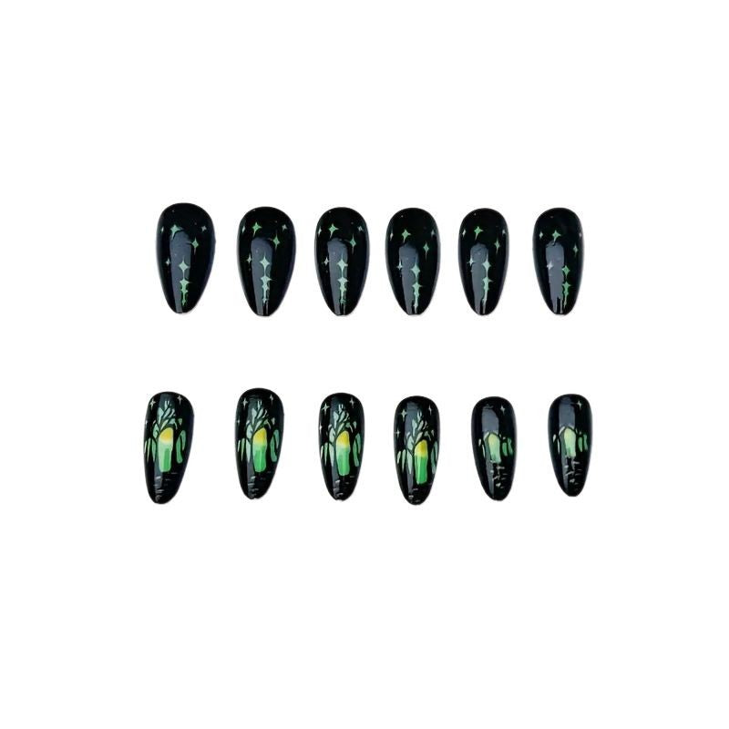 Gothic Fantasy Nail Art Design