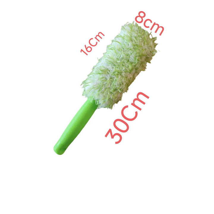 Microfiber Long-Handled Wheel And Rim Cleaning Brush With Plush Chenille Head