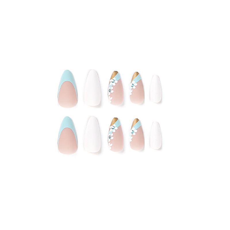 Artful Nail Extensions with Elegant Floral Designs Kalsten