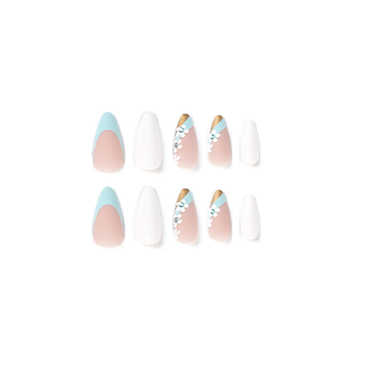 Artful Nail Extensions with Elegant Floral Designs Kalsten
