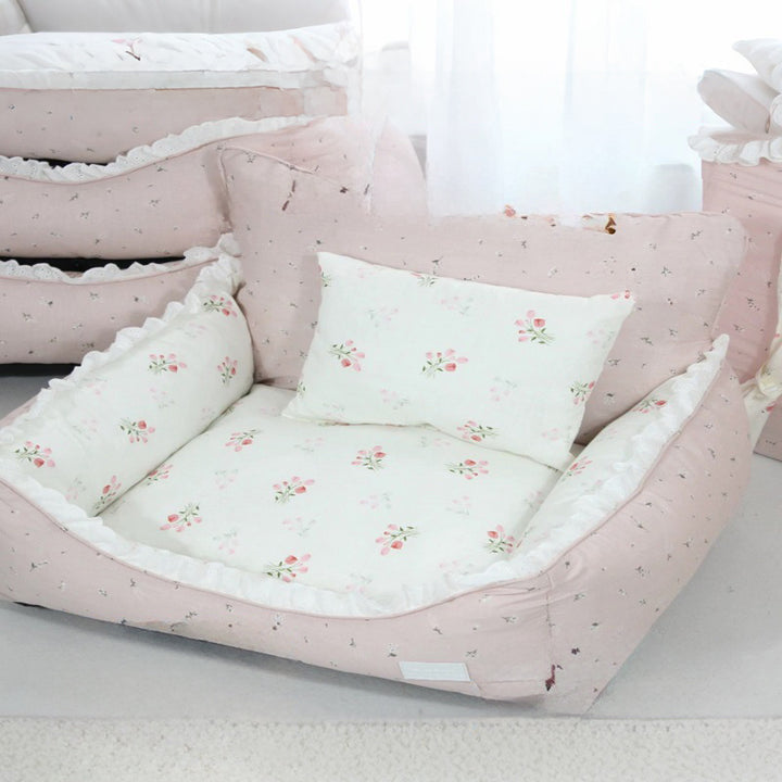 Floral Patterned Dog Bed