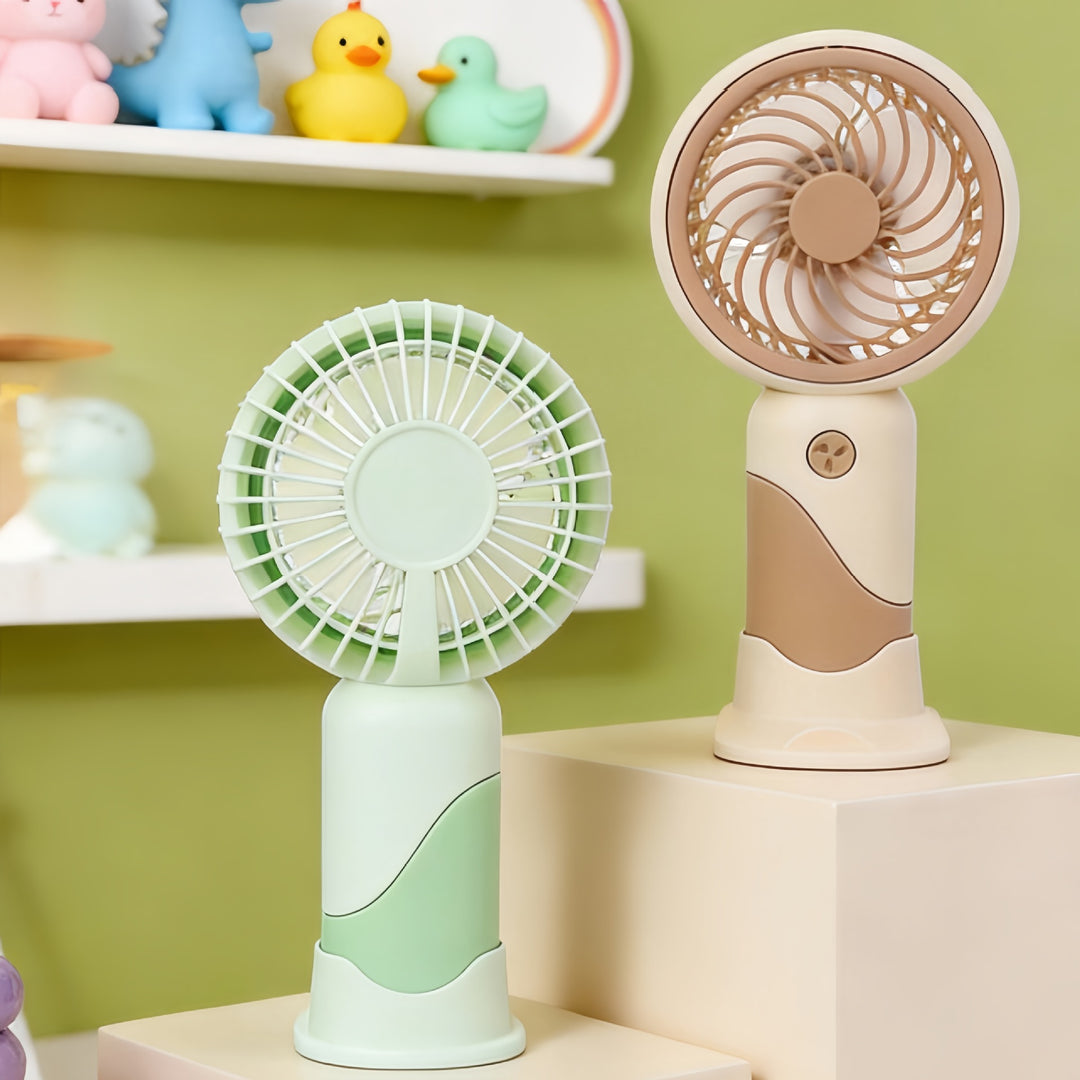 Women's Portable Handheld Fan with Rotating Head and USB Charging Function Kalsten