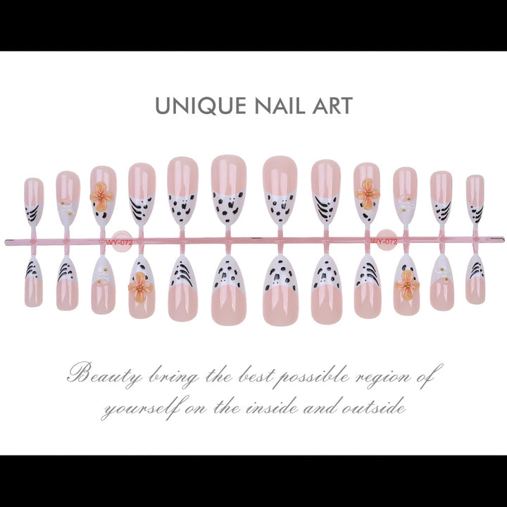 Artistic Flower-Embellished Press-On Nails Kalsten