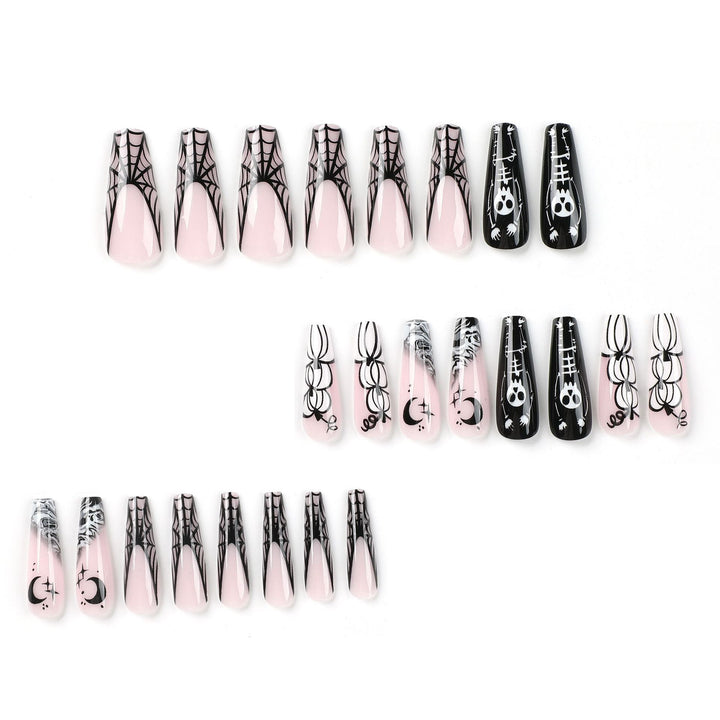 Artificial nail art in Halloween style with graffiti designs Kalsten