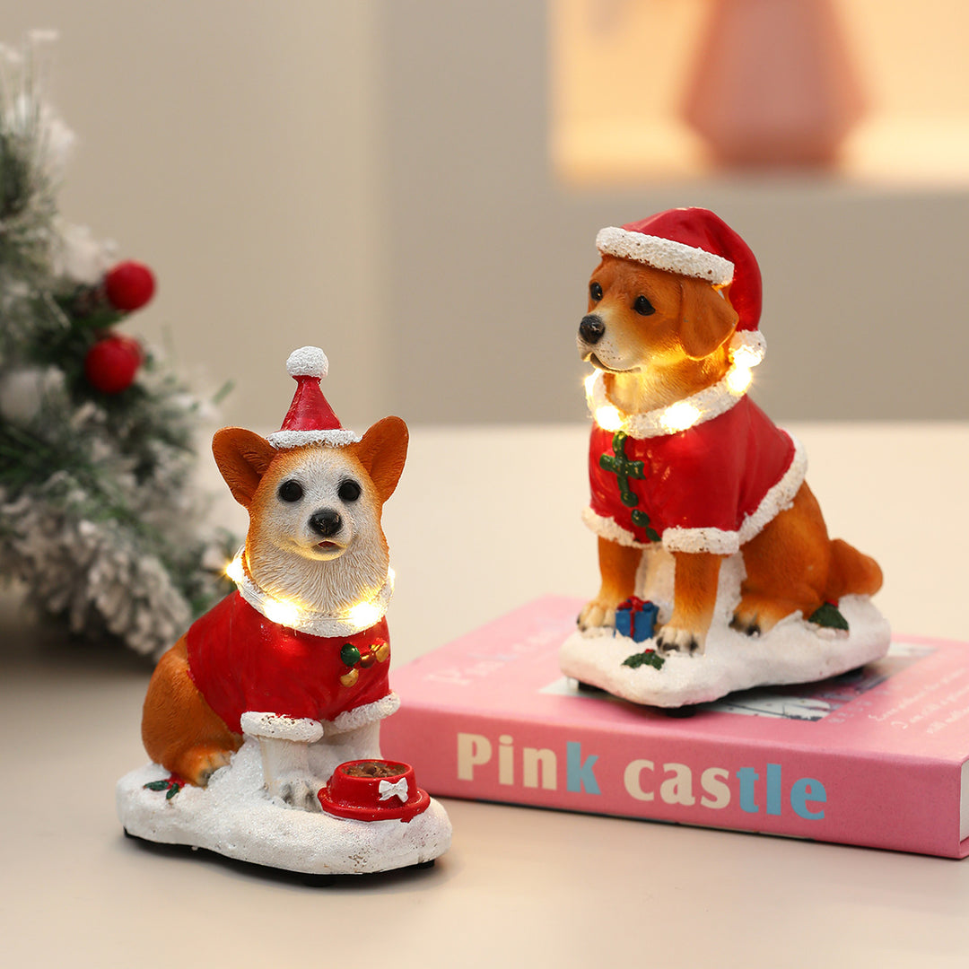 Festive LED Dog Figurine Kalsten