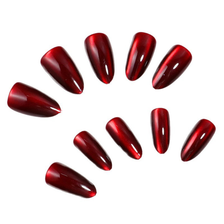 Glossy Almond-Shaped Press-On Nail Set Kalsten