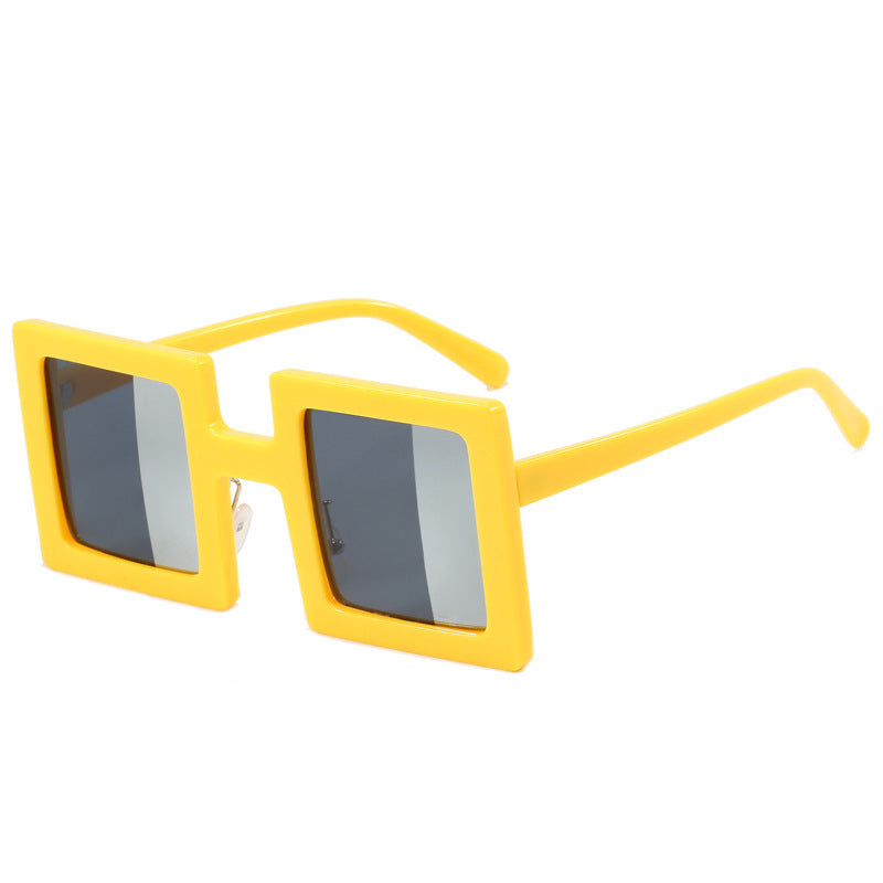 Women's fashionable square sunglasses with a unique, clear design Kalsten