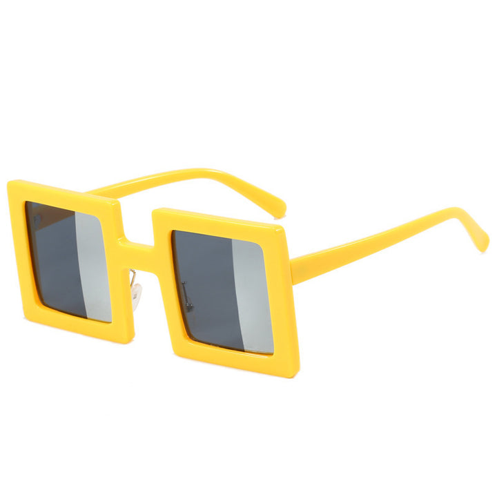 Women's fashionable square sunglasses with a unique, clear design Kalsten