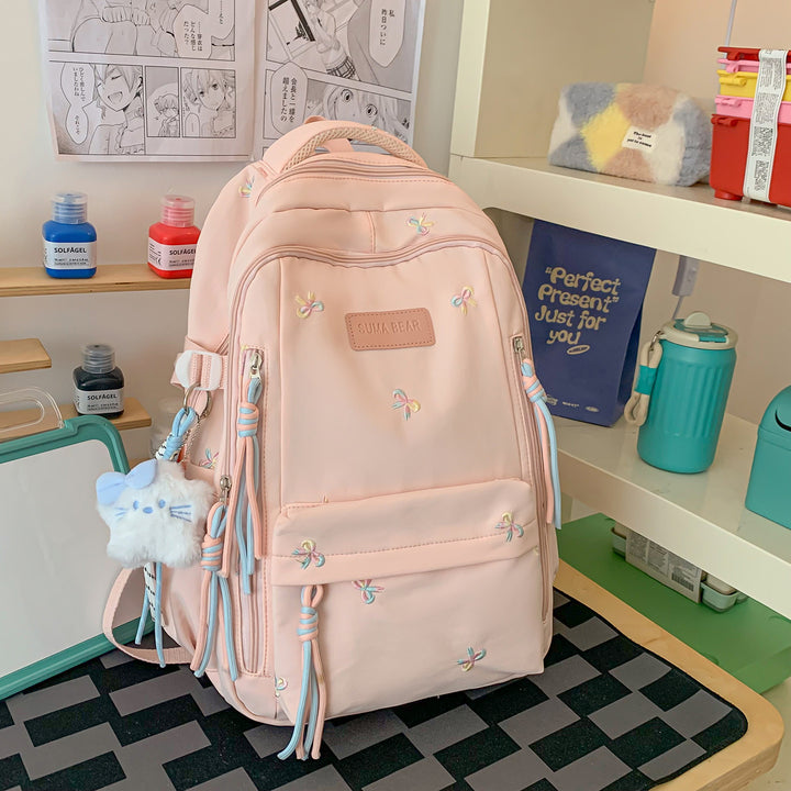 Stylish Embroidered School Backpack Kalsten
