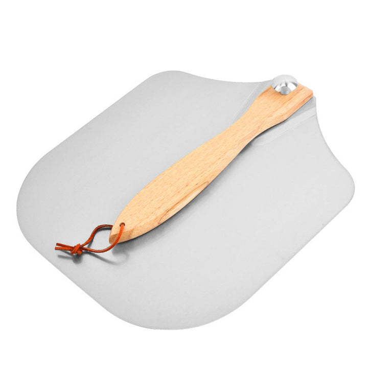 professional pizza peel set with foldable stainless steel shovel ergonomic wooden handle pizza cutter rocker and bench scraper Kalsten