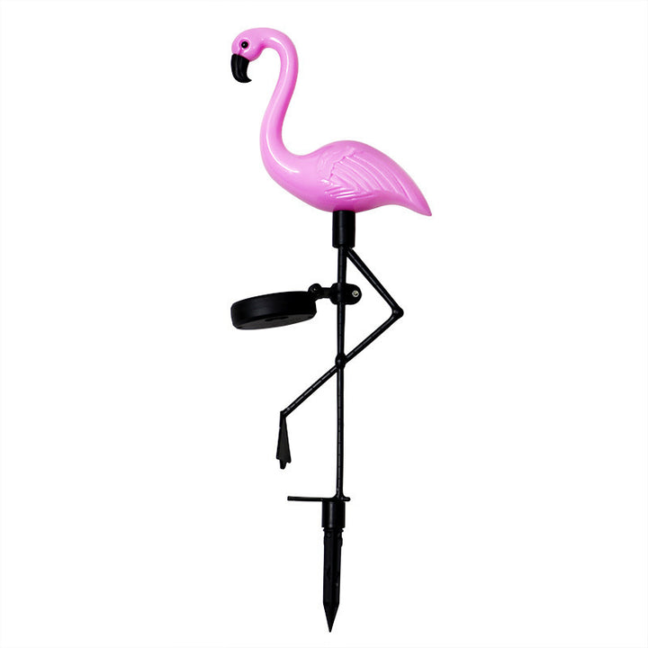 Decorative Solar Flamingo Garden Stake Lamp With Adjustable Metal Arm And Integrated LED Kalsten