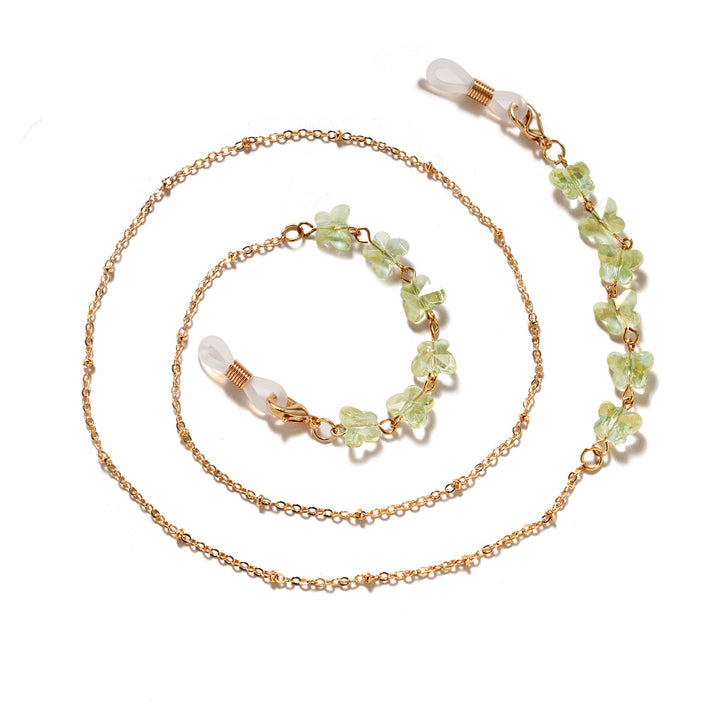 Floral-Embellished Eyewear Chain kalsten