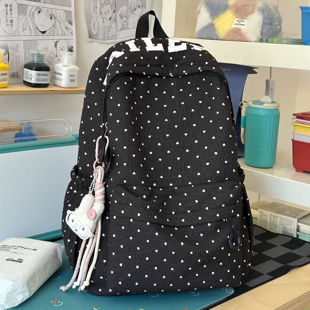 Cute Heart-Patterned Casual Backpack Kalsten