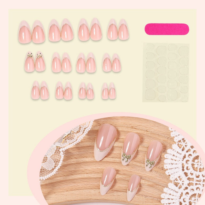 Artificial nail set with elegant tips and fine glitter accents Kalsten