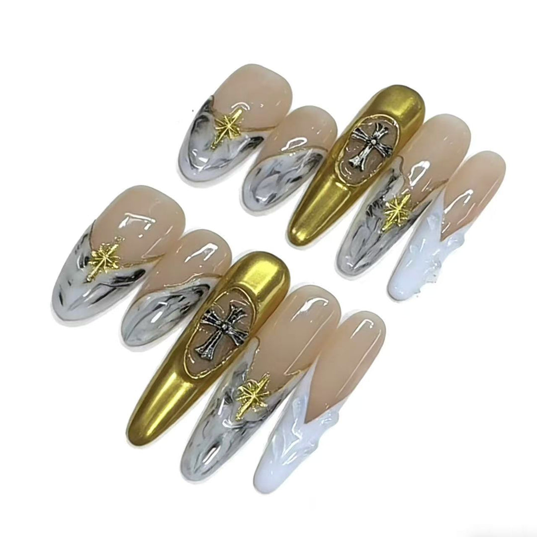 Stylish Artistic Press-On Nail Set Kalsten