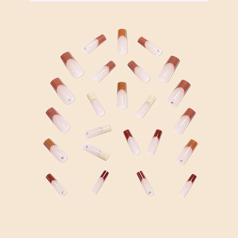 Elegant Ombre Coffin Press-On Nails