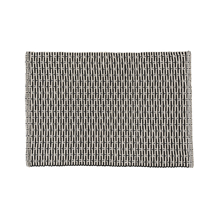 Woven placemat made of cotton blend with waffle texture