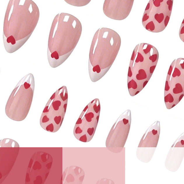 Heart-Patterned Nail Art Enhancements Kalsten