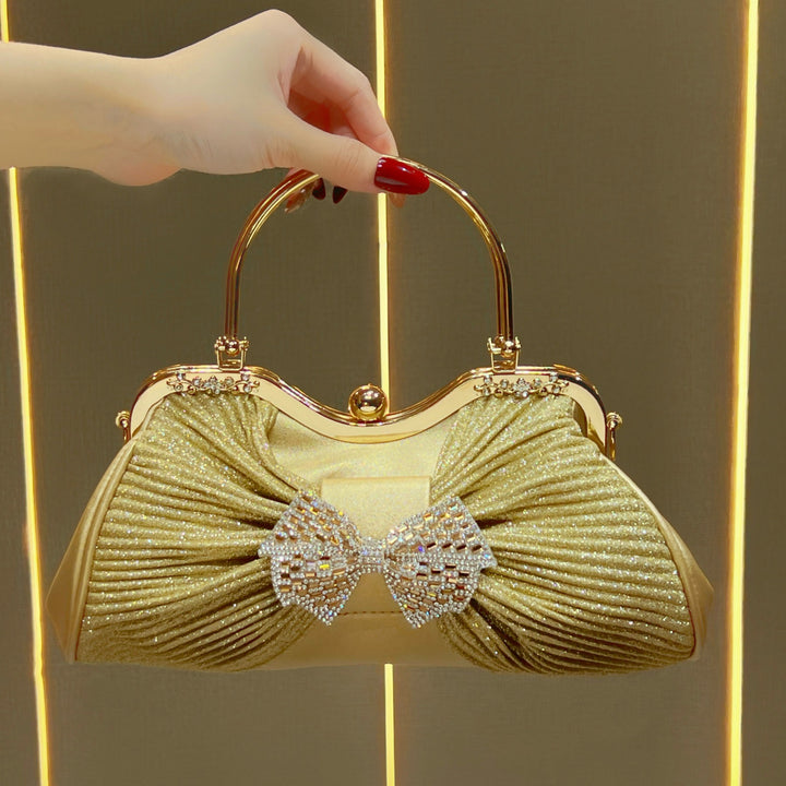 Vintage-Inspired Bow-Accent Evening Handbag