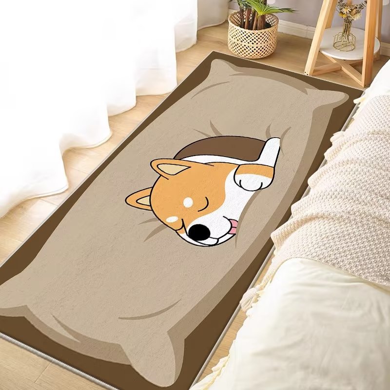 Fun Cartoon Cat-Themed Area Rug