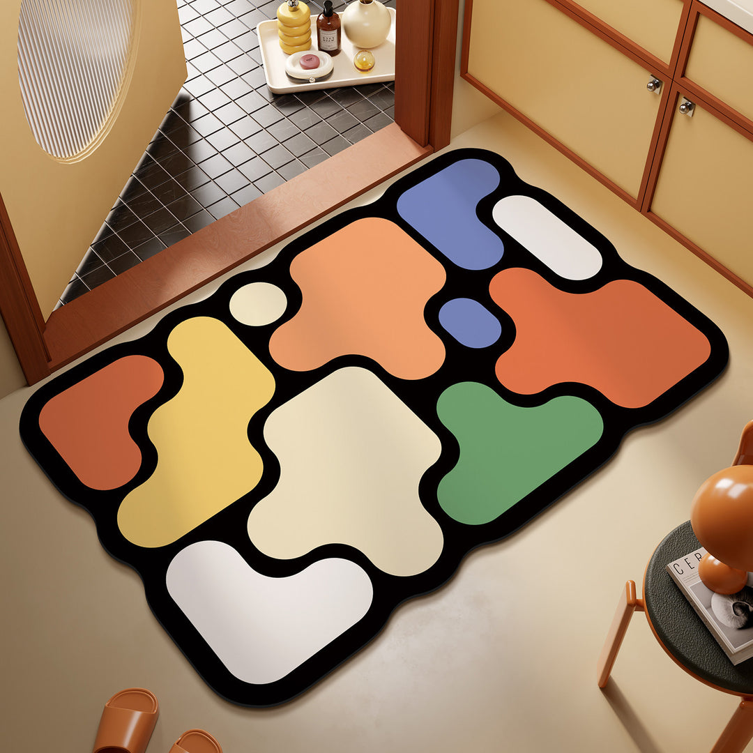 Playful Puzzle-Themed Area Mat
