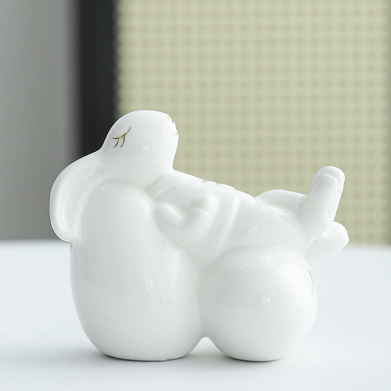 Decorative Ceramic Bunny Figurine Kalsten