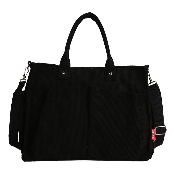 Corduroy Multi-Pocket Tote Bag Kalsten