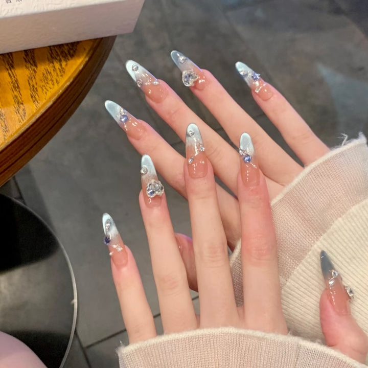 Decorative Crystal-Embellished Press-On Nail Set Kalsten
