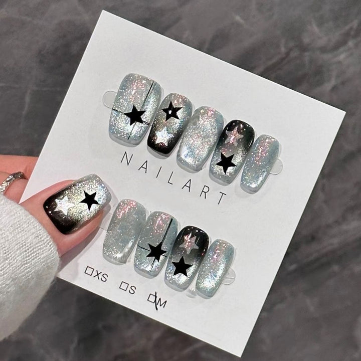 Whimsical Bear-Themed Press-On Nail Art Kit Kalsten