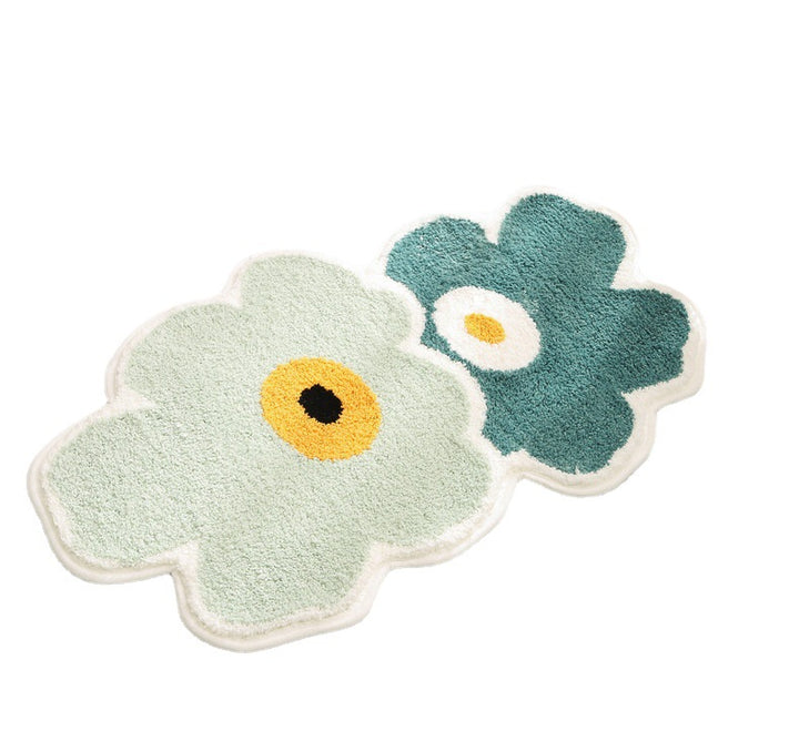 Floral Pattern Memory Foam Bath Mat