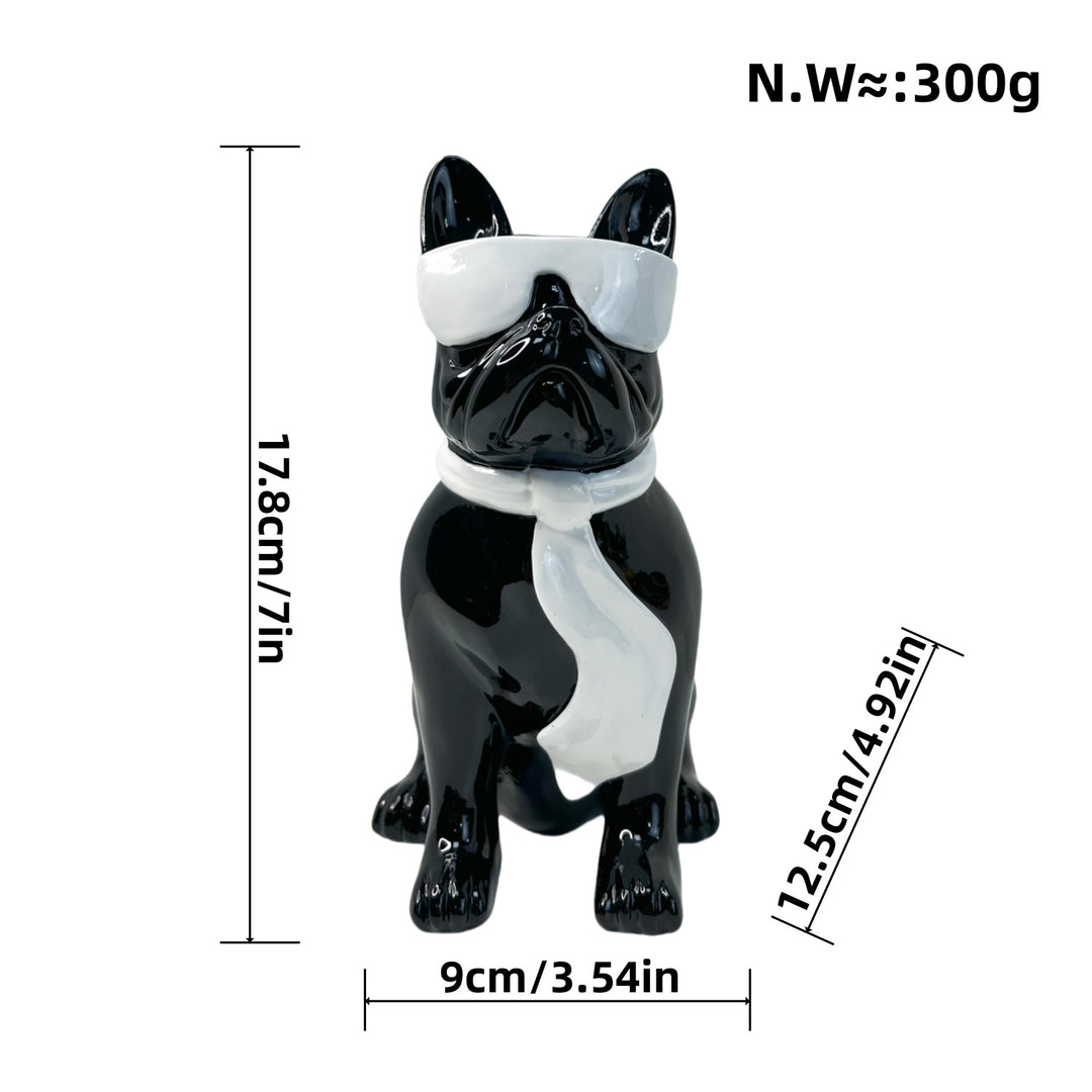 Colorful Bulldog Decoration Figure made of Resin Kalsten