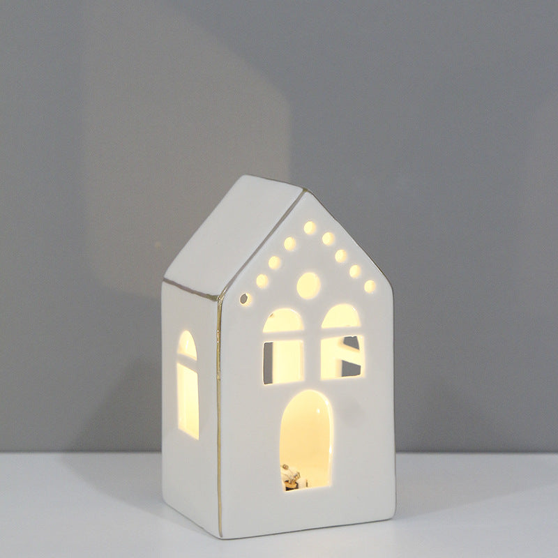 Decorative Ceramic House Lantern Kalsten