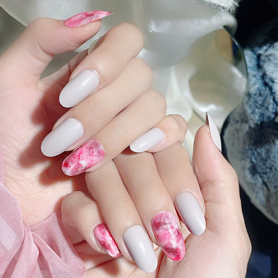Premium Artistic Marble Effect Press-On Nails