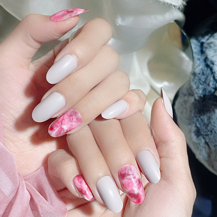 Premium Artistic Marble Effect Press-On Nails