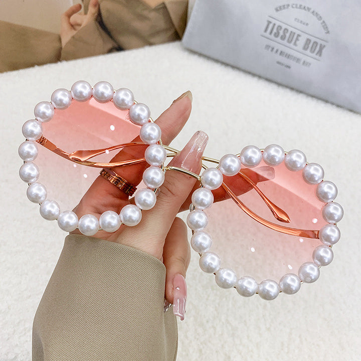 Women’s large sunglasses with pearl-embellished frame Kalsten